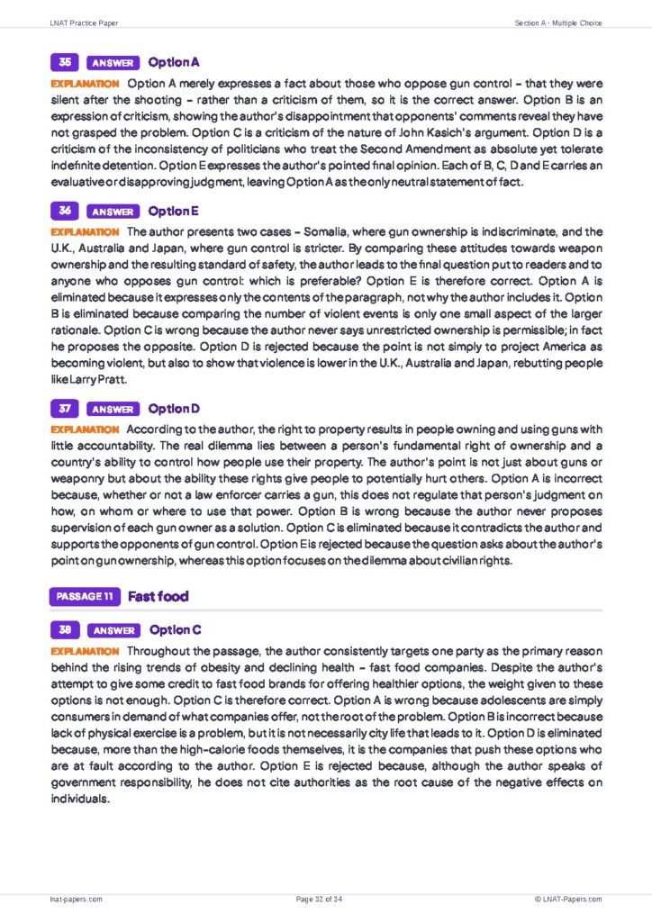 Worked answers: every question explained, not just marked